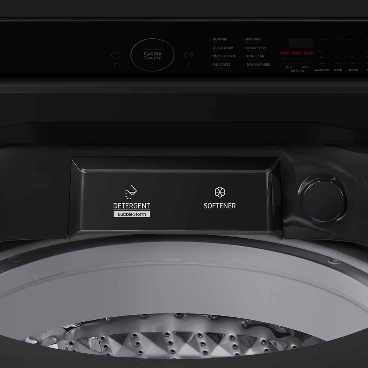 SAMSUNG เครื่องซักฝาบน 13Kg.Wifi สีเทาเข้ม รุ่น WA70F13E4CST