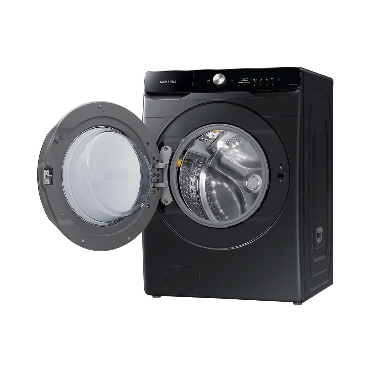 SAMSUNG เครื่องซักผ้าฝาหน้า 16 kg ,AI Control พร้อม Eco Bubble สีดำ รุ่น WF16T6500GV/ST