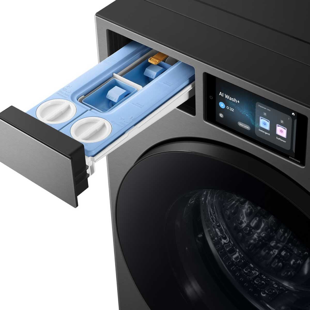 SAMSUNG  เครื่องซักผ้าฝาหน้า Bespoke AI พร้อมด้วย AI Home  25 กก.จอ7นิ้ว รุ่นWF90F25ADSST