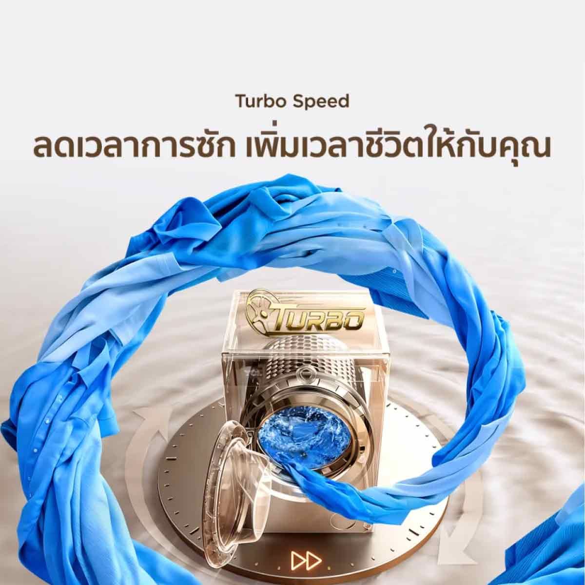 TCL เครื่องซัก/อบผ้า 10/7Kg.Wifi 540mmรุ่นWT10GCWDG