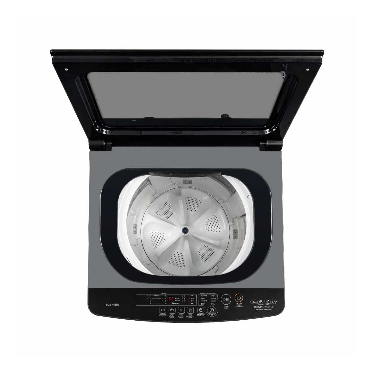 TOSHIBA  เครื่องซักฝาบน 19Kg.สีเทา รุ่น AW-T06DU2000QT(SG)