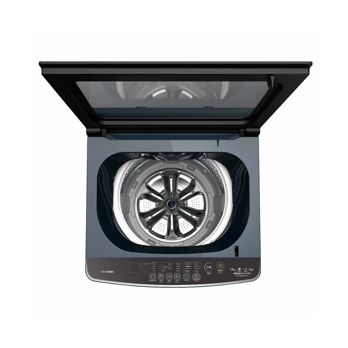 TOSHIBA เครื่องซักฝาบน19Kg.สีเทาเข้ม รุ่นAW-T08DUH2000QT(MG)