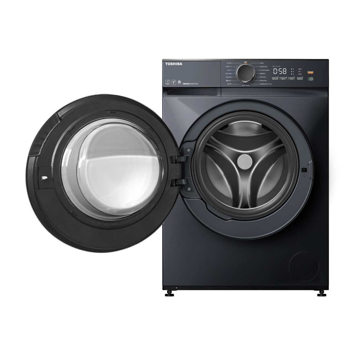 TOSHIBA เครื่องซักผ้าฝาหน้า 9.5Kg. 1200รอบ รุ่นTW-T21BU105UWT(MG)