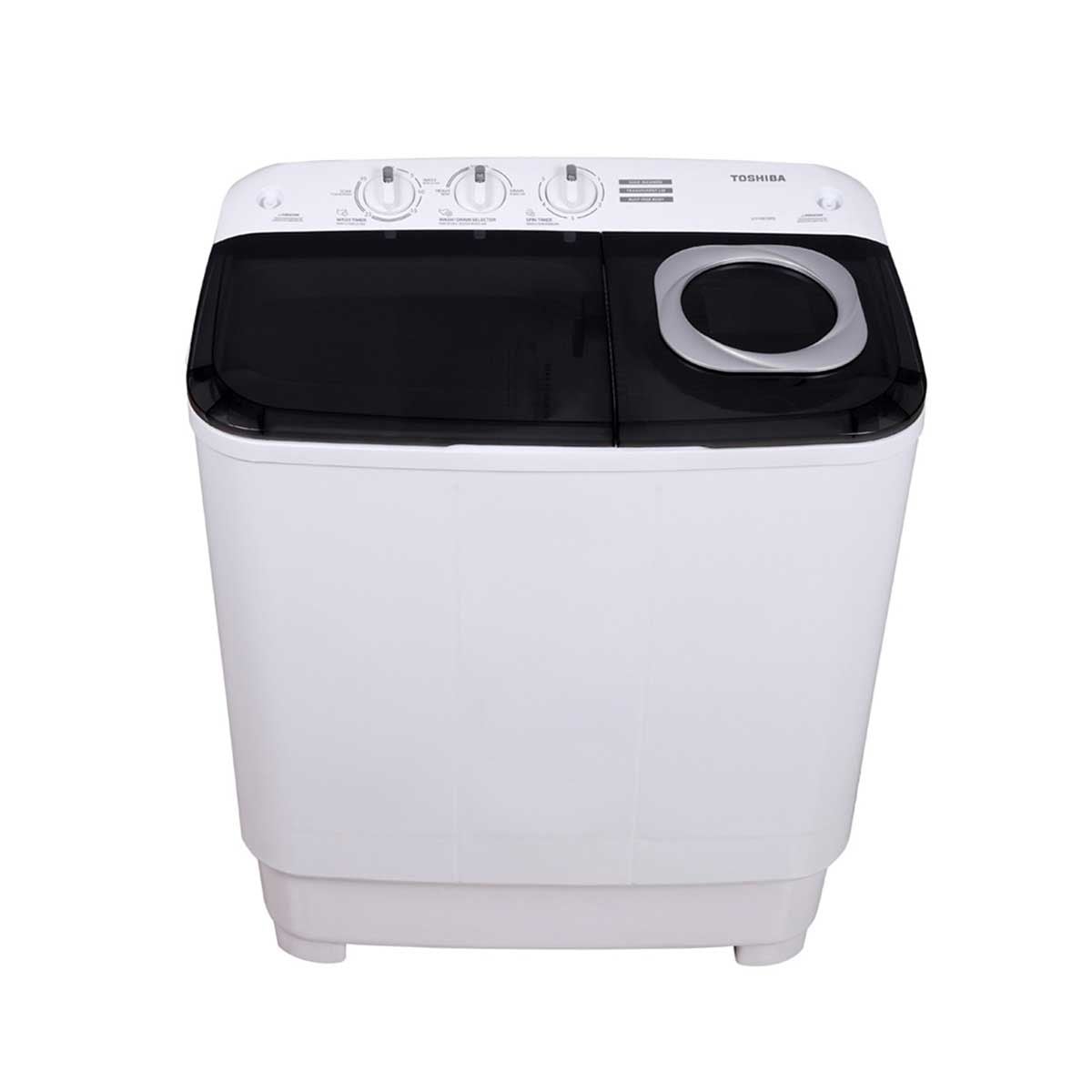 TOSHIBA เครื่องซักผ้า 2 ถัง 7.5 กก. สีขาว รุ่น VH-H85MT