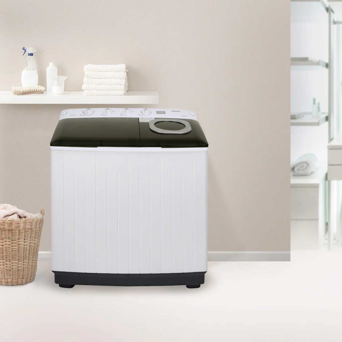 TOSHIBA เครื่องซักผ้า2ถัง 16Kg. สีขาว รุ่น VH-L170MT