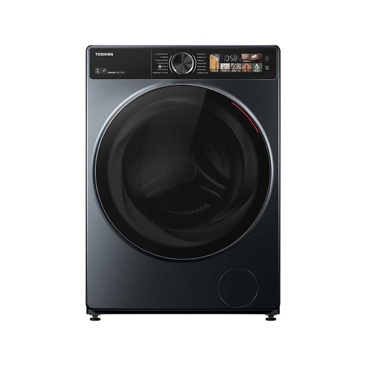 TOSHIBA เครื่องซัก/อบผ้า 13/8Kg.Wifi จอสี รุ่นTWD-T25BZP140MWT(MG)