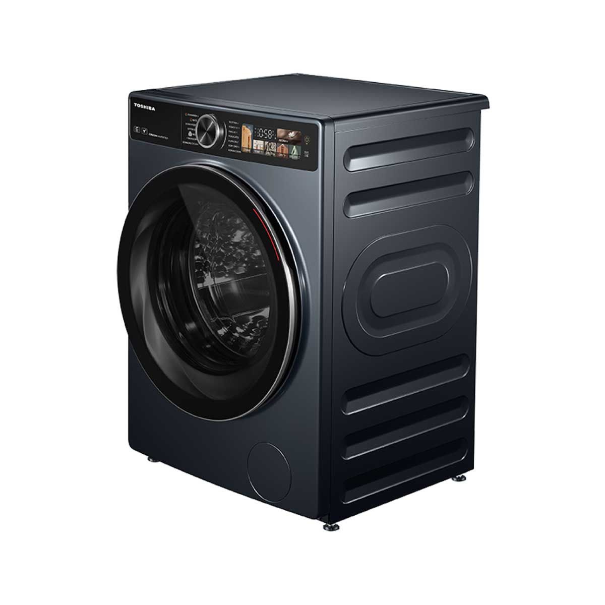 TOSHIBA เครื่องซัก/อบผ้า 13/8Kg.Wifi จอสี รุ่นTWD-T25BZP140MWT(MG)