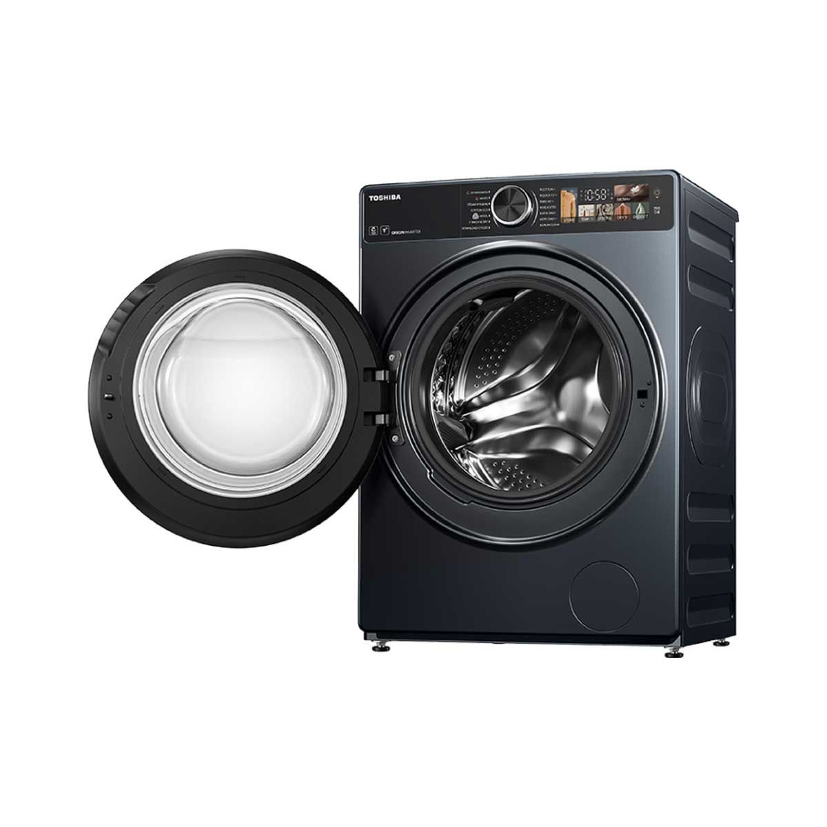 TOSHIBA เครื่องซัก/อบผ้า 13/8Kg.Wifi จอสี รุ่นTWD-T25BZP140MWT(MG)