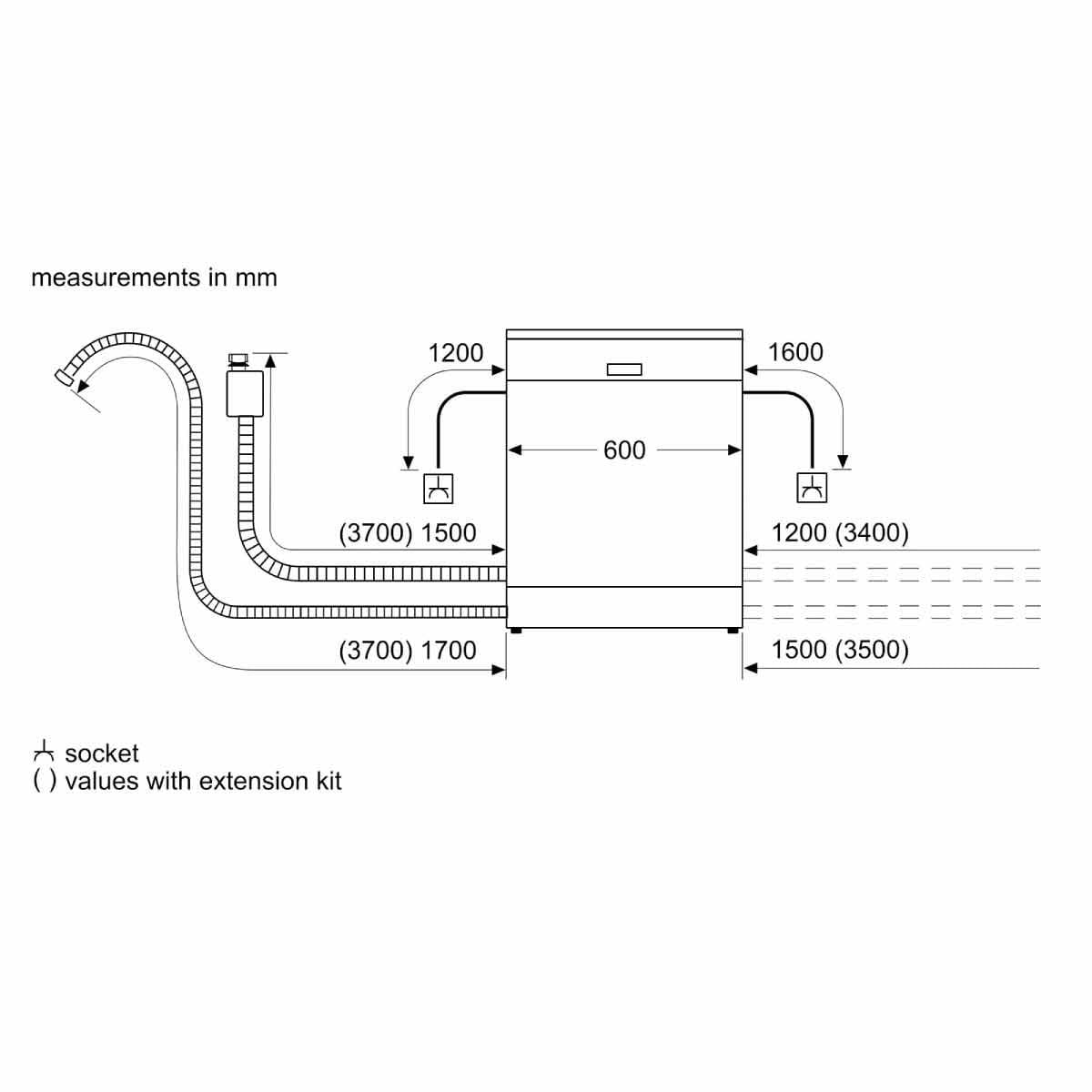 BOSCH เครื่องล้างจาน60ซม.แสตนเลส Series 4 รุ่น SMS46NI01Q