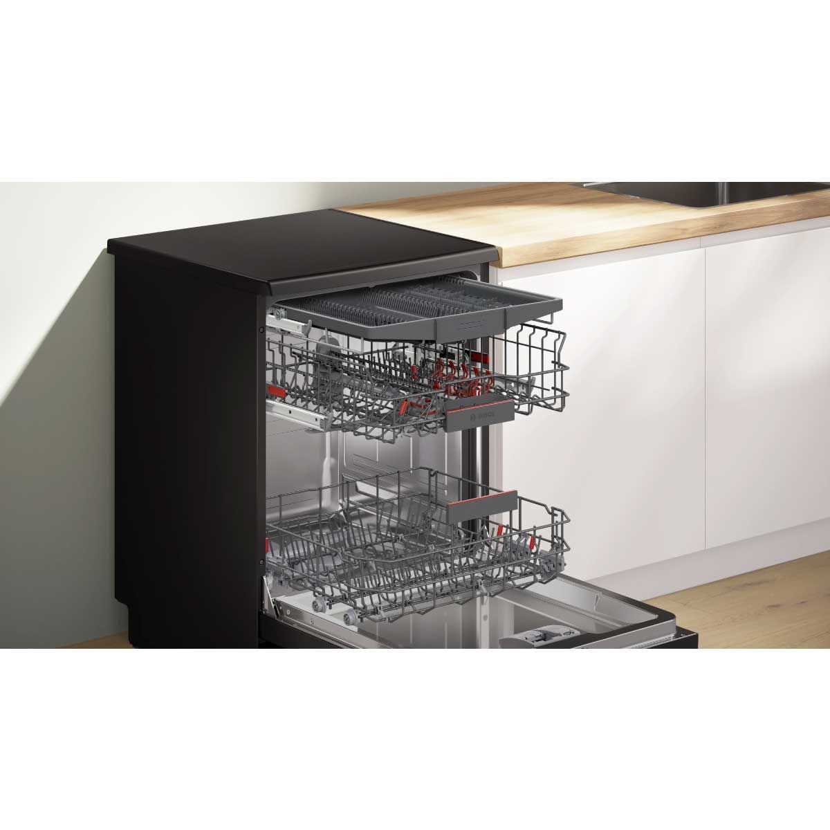 BOSCH เครื่องล้างจาน18ชุด สีดำ Series4 รุ่น SMS4EMB00P