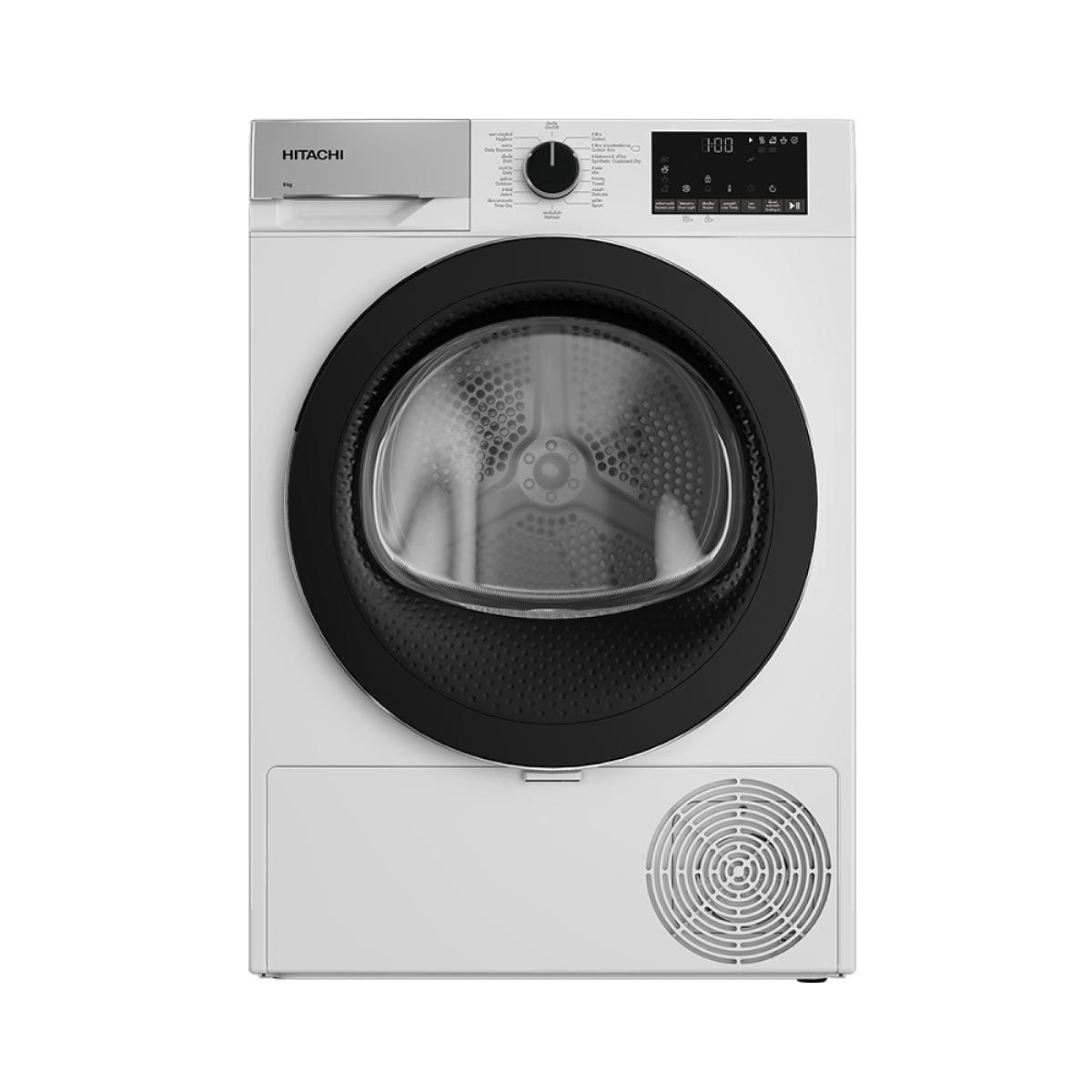HITACHI  เครื่องอบผ้า9Kg.Condenser14โปรแกรม รุ่นTD-90YFE