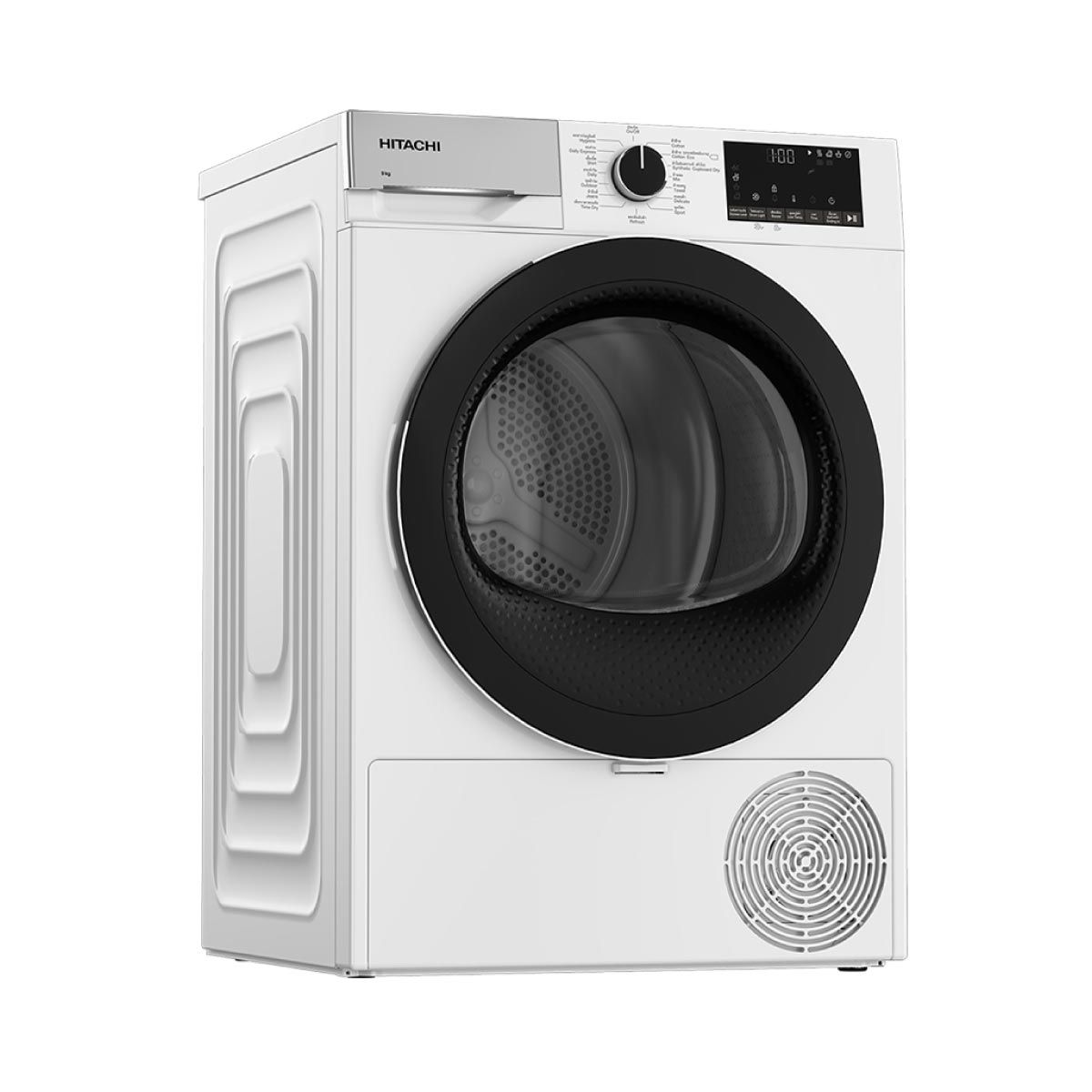 HITACHI  เครื่องอบผ้า9Kg.Condenser14โปรแกรม รุ่นTD-90YFE