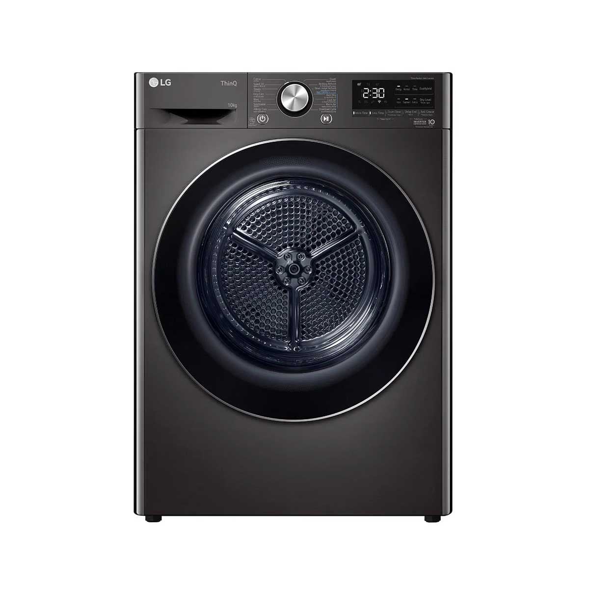 LG เครื่องอบผ้า 10Kg. DUAL Inverter Heat Pump WiFi สีดำ รุ่น RV10VHP2B