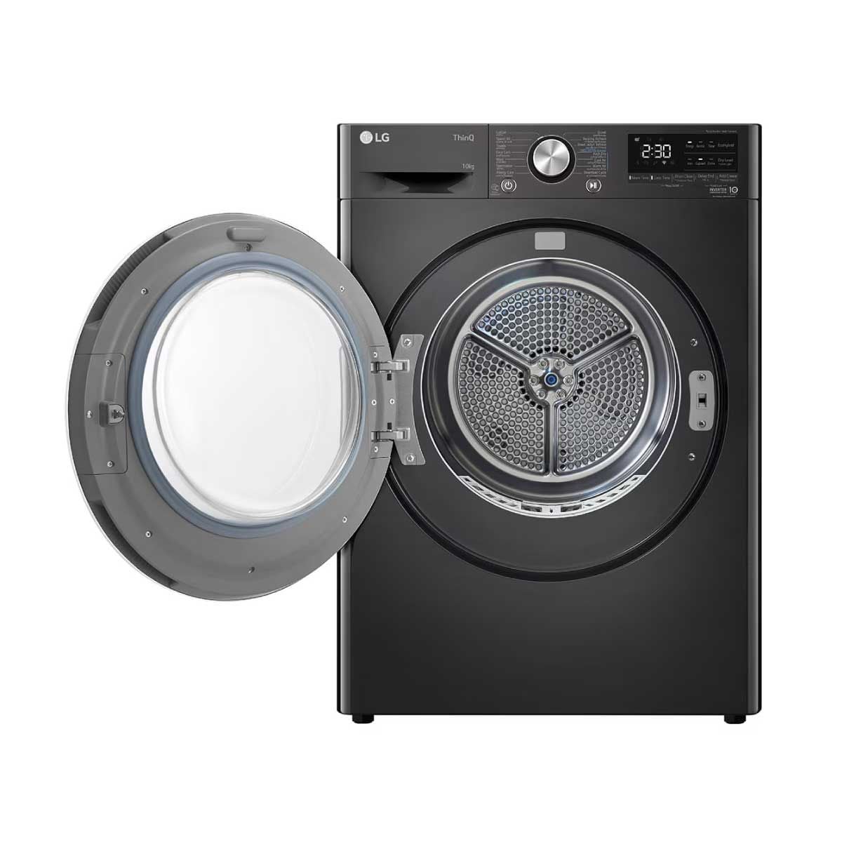 LG เครื่องอบผ้า 10Kg. DUAL Inverter Heat Pump WiFi สีดำ รุ่น RV10VHP2B