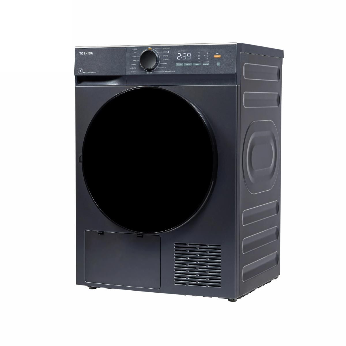 TOSHIBA เครื่องอบผ้า8Kg.HEAT PUMP สีเทา รุ่นTD-T21B90HWT(MG)