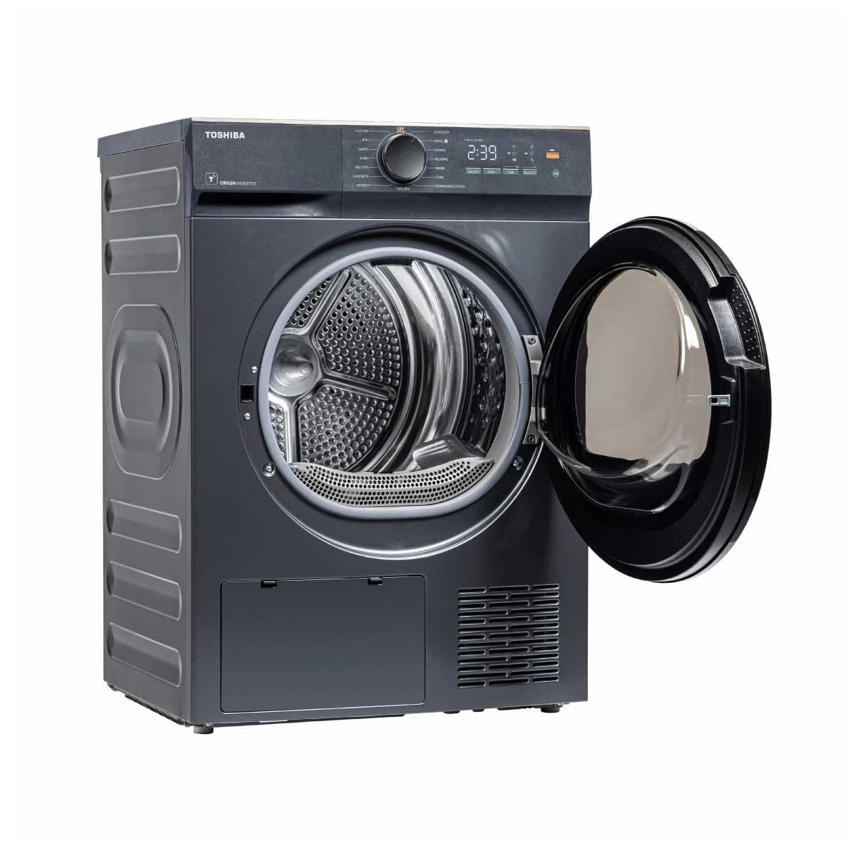 TOSHIBA เครื่องอบผ้า8Kg.HEAT PUMP สีเทา รุ่นTD-T21B90HWT(MG)
